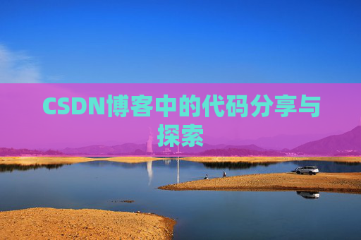 CSDN博客中的代码分享与探索